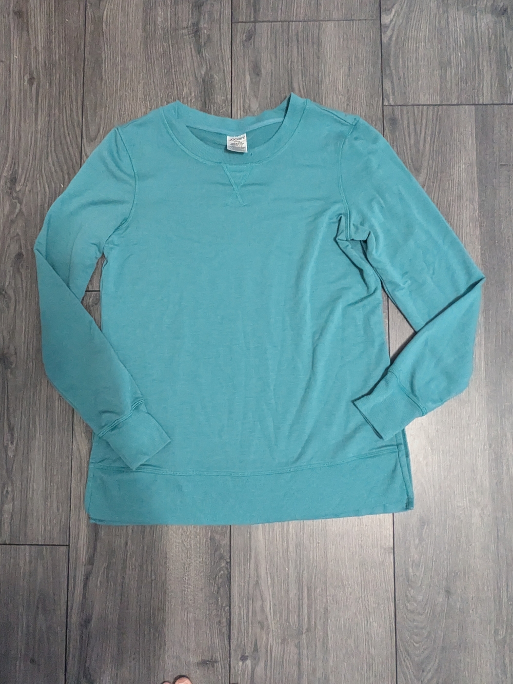 Jockey Teal Long-Sleeve Crewneck Sweatshirt